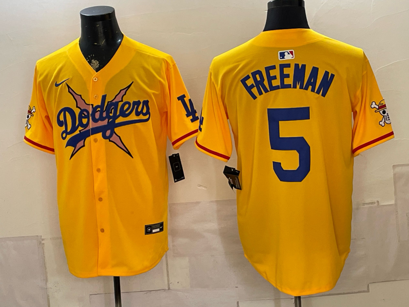 Men Los Angeles Dodgers #5 Freeman yellow Game 2026 Nike MLB Jersey 0717001